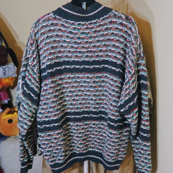 Multi-colour Cable Knit Vintage Sweater - Picture 1 of 4